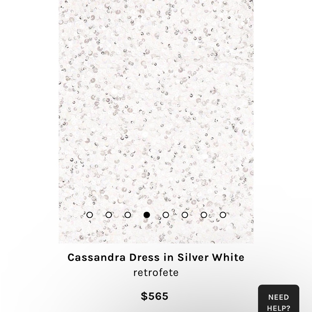 Revolve Cassandra Strapless Tube Dress - White, Silver, Sequin - Picture 7 of 7